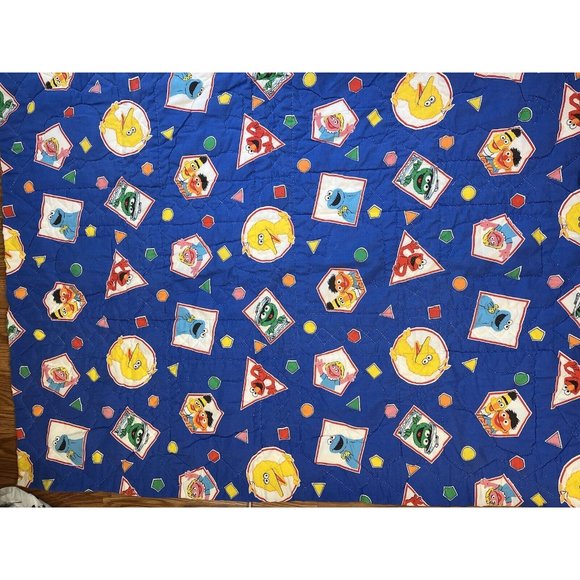 Handmade Sesame Street Blanket Embroidered Animals Baby Blanket - Picture 3 of 16